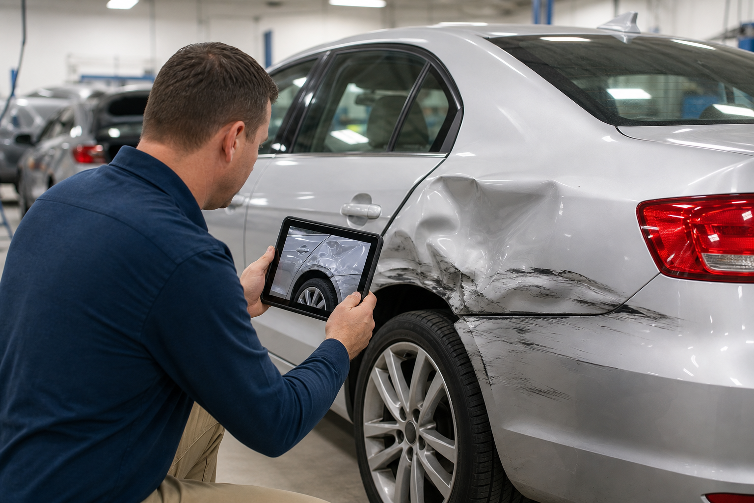 Documenting collision damage for an estimate